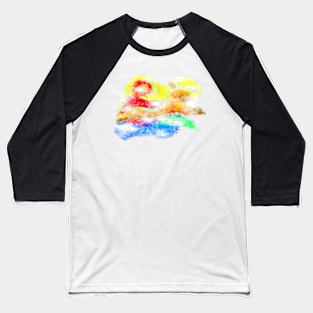 Fantasy Garden In Clouds Imaginary Landscape Baseball T-Shirt